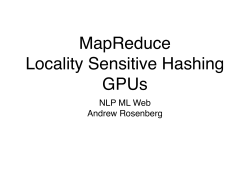 Lecture12 - MapReduce