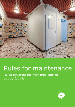 Rules for maintenance
