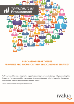 purchasing departments priorities and focus for their