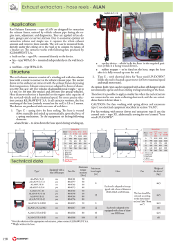 Exhaust extractors - hose reels - ALAN
