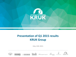 Q1 2015 Results Presentation