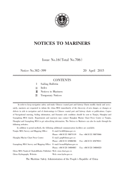NOTICES TO MARINERS