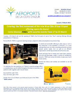 the press release - AÃ©roport Nice CÃ´te d`Azur