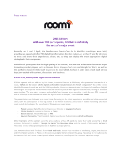 2015 Edition: With over 700 participants, ROOMn is definitely the