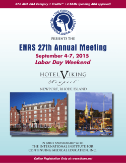 ENRS 27th Annual Meeting - The Eastern Neuroradiological Society