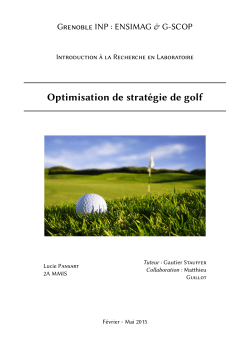 Optimisation de stratÃ©gie de golf - Ensiwiki