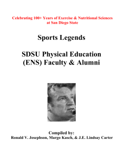 Sports Legends - SDSU School of Exercise & Nutritional Sciences
