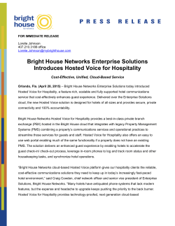Bright House Networks Enterprise Solutions Introduces Hosted