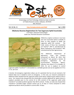 Vol. 14, No. 11 Apr 1, 2015 - Entomology and Plant Pathology