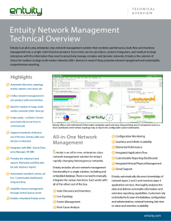 Entuity Network Management Technical Overview
