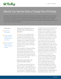 Electric Car Service Gets a Charge Out of Entuity