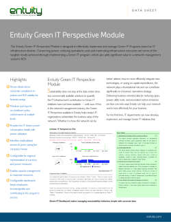 Entuity Green IT Perspective Module