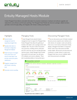 Entuity Managed Hosts Module