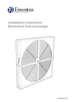 Installation instruction Sectorised heat exchanger