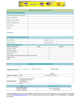 I-ENVEX Hostel Application Form CONTACT