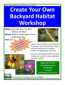 Create Your Own Backyard Habitat Workshop