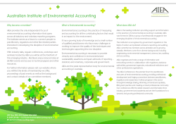 AIEA Brochure 2015 - Australian Institute of Environmental Accounting