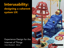Experience Design for the IoT - Interusability 150520 FINAL