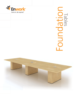 Tables Brochure: Foundation Section