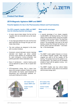 Product Fact Sheet ZETA Magnetic Agitators BMR and BMRT