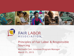 Principles of Fair Labor & Responsible Sourcing