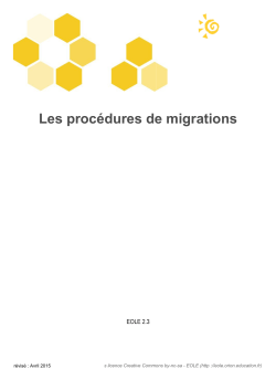 Les procÃ©dures de migrations - Eole
