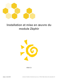 Installation et mise en Åuvre du module ZÃ©phir - Eole