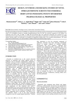 design, synthesis and docking studies of novel spiroazetidinone
