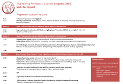Programme - Engineering Professors` Council