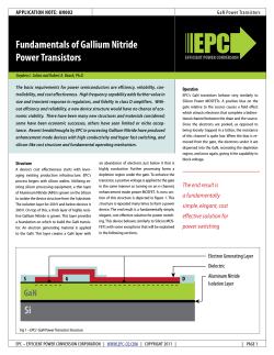Fundamentals of Gallium Nitride Power Transistors