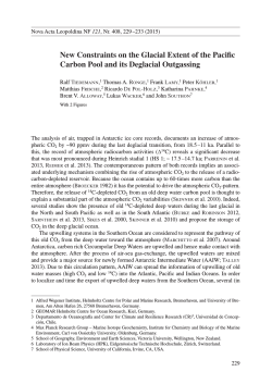 New Constraints on the Glacial Extent of the Pacific Carbon Pool