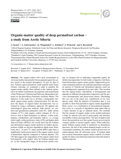 Organic-matter quality of deep permafrost carbon â a - ePIC