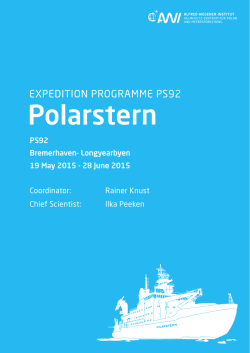Polarstern Expedition Programme PS92 - ePIC