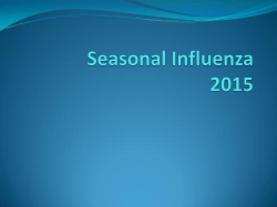 Health Education Presentation on Seasonal Influenza 2015
