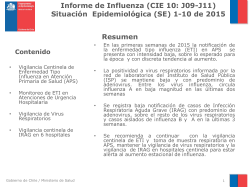 Informe de Influenza (CIE 10: J09-J11)