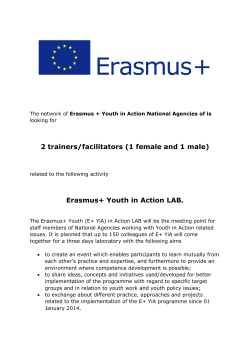 Erasmus+ Youth in Action LAB.
