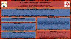 A 12 Litre Post-Partum Haemorrhage - RCOG 2015 E