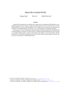 Black-Box Garbled RAM - Cryptology ePrint Archive