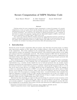 Secure Computation of MIPS Machine Code