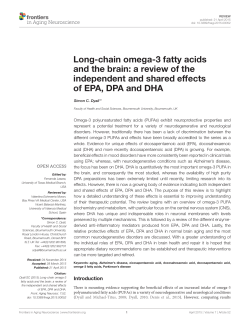 Long-chain omega-3 fatty acids and the brain: a review of