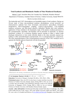 Total Synthesis and Biomimetic Studies of Nine