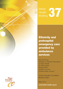 Ethnicity and prehospital emergency care provided by ambulance