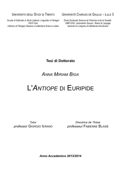 L`ANTIOPE DI EURIPIDE - Unitn-eprints.PhD