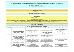 7th Qualitative and Quantitative Methods in Libraries International