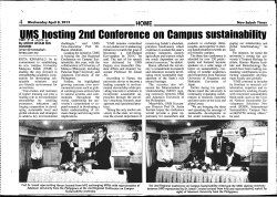 JJI)1~Jlosting 2nd Conference on Campus sustainabilitv