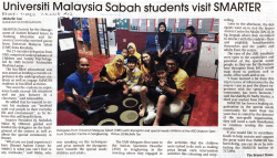 Universiti Malaysia Sabah students visit SMARTER