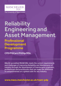 Reliability Engineering and Asset Management