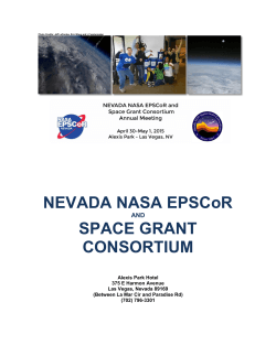 Agenda - Nevada System Sponsored Programs and EPSCoR