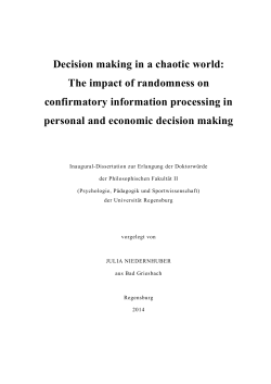 The impact of randomness on confirmatory information processing in