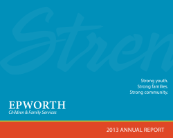 2013 ANNUAL REPORT - Epworth Children and Family Services